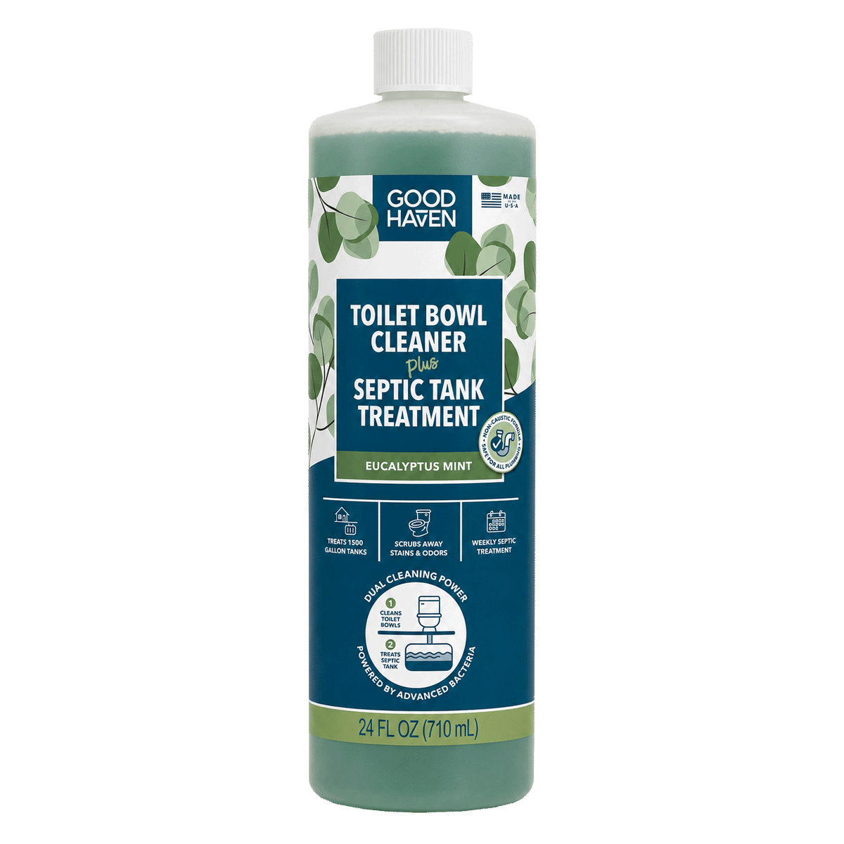 Toilet Bowl Cleaner + Septic Tank Treatment, Eucalyptus Mint | Liquid
