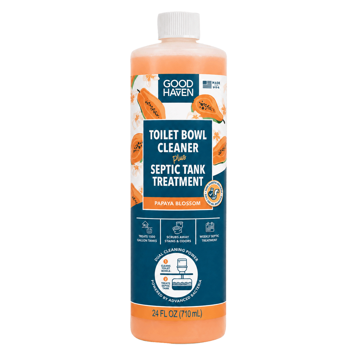 Toilet Bowl Cleaner + Septic Tank Treatment, Papaya Blossom | Liquid